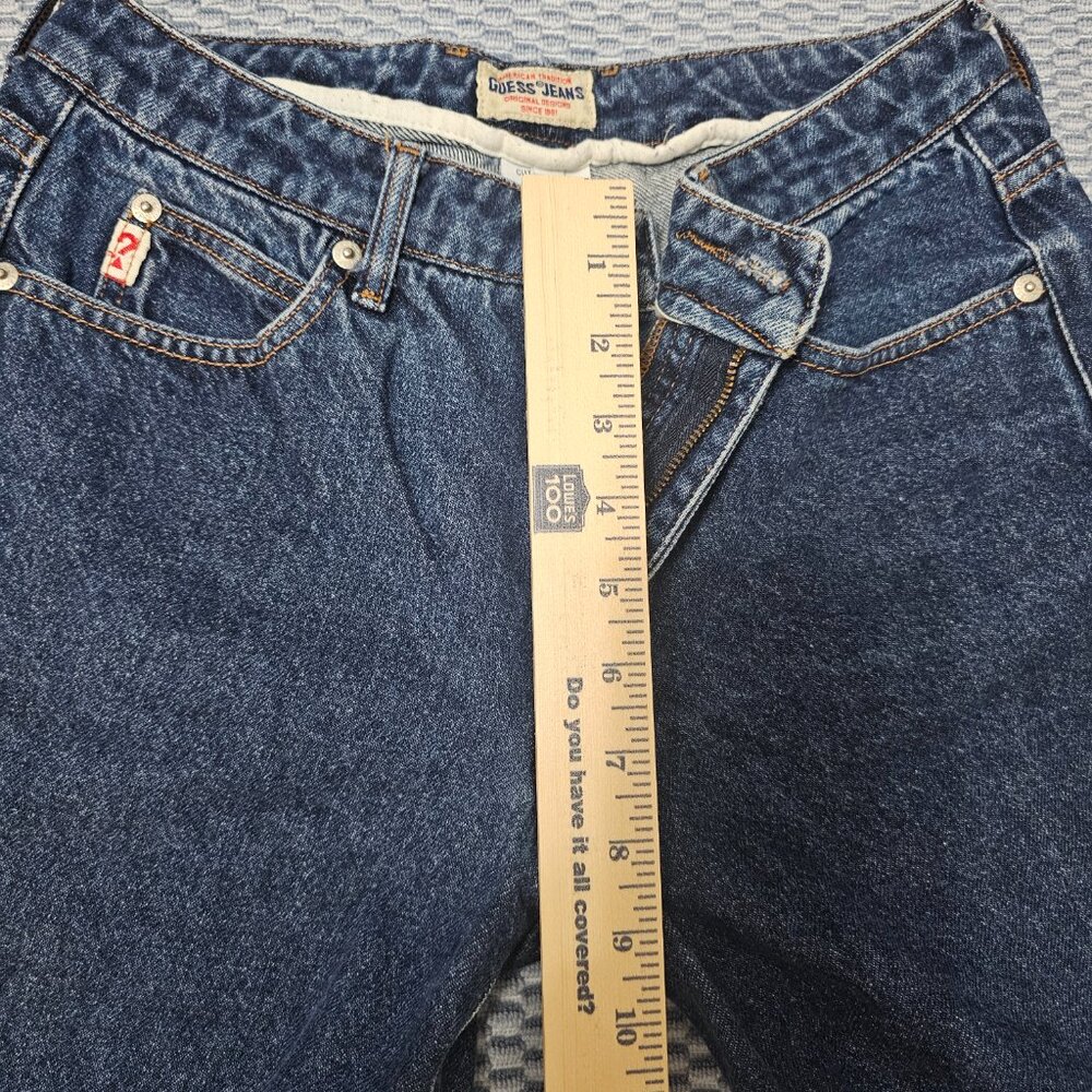 Vintage Guess Jeans American Tradition - Dark Wash High Rise Straight - Size 29 - Picture 7 of 8